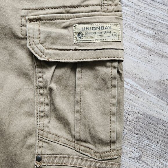 Unionbay Mens Elastic Waist Stretch Twill Relaxed Fit Cargo Jogger Pants Size XL - Picture 8 of 16